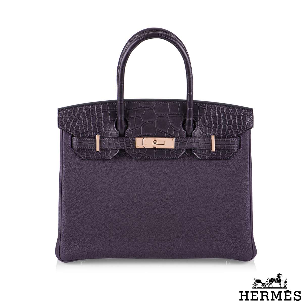 Hermes Birkin Touch 30 Bag Gold Matte Alligator / Togo Limited Edition •  MIGHTYCHIC • 